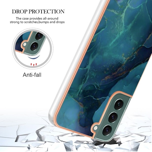 Samsung Galaxy S23 Plus Cover Marmor TPU Grøn