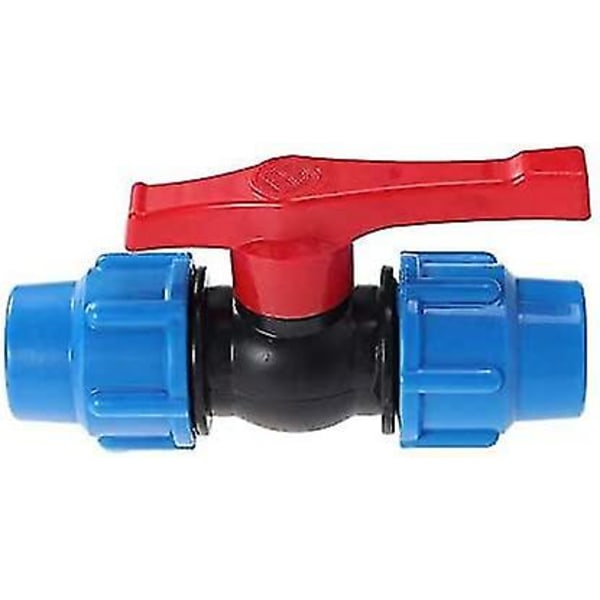 Mdpe Plastic Ball Valve - Compression Hose Fitting With Inline Ball Valve - For Use With Water Hose - 32mm