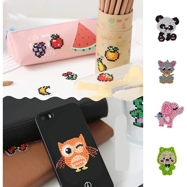 36 stk diamantbroderi for barn 5D diamantmaling, DIY Bu[CO]