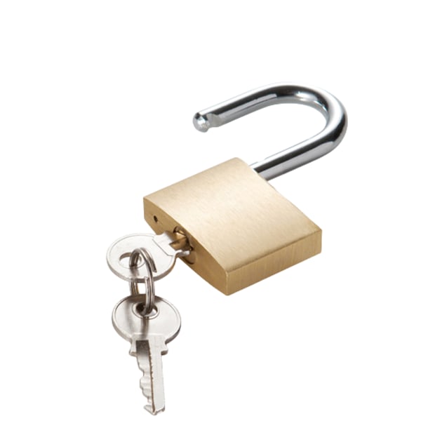 Master Lock Litet hänglås med mässingskropp och nyckel