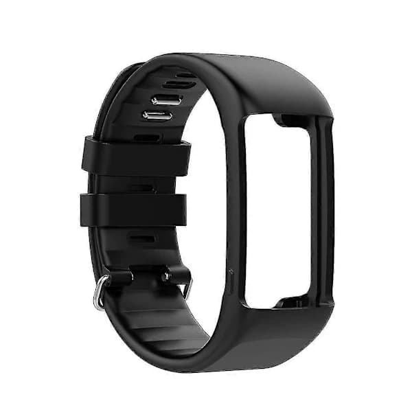 Justerbart silikonearmbånd til Polar A360 A370, Smartwatch-rem Black[co]