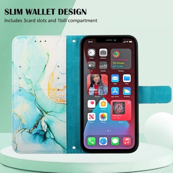 iPhone 14 Pro Skal Marmor Grön