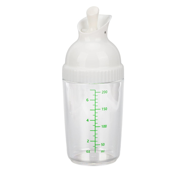 Salatdressing Shaker Beholder, Hjemmelaget Salatdressing Flaske Mikser Mål, Dryppfri Hell, Mykt Grep, BPA-fri