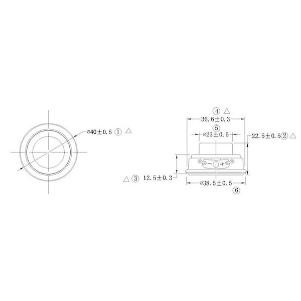 2 stk. 40mm Mini Audio Bærbare Højttalere 16 Core 4 Ohm 5w Fuld Range Højttaler Gummi Side Ndfeb Magnet