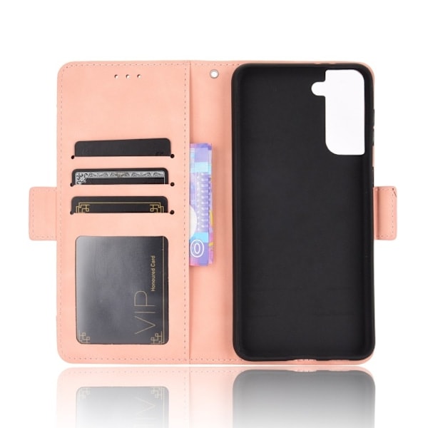 Samsung Galaxy S21 Plus - Kotelo irrotettavalla korttikotelolla - Vaaleanpunainen LightPink Vaaleanpunainen