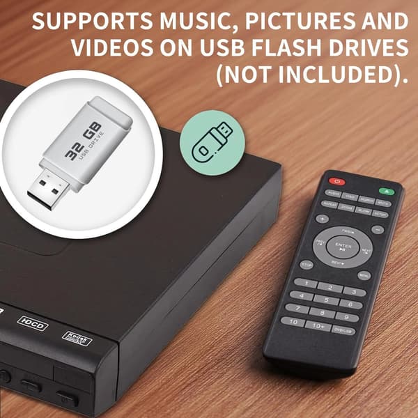 HDMI DVD-spiller for TV, USB 3.0 Slim Bærbar DVD-brenner/Opptaker/Spiller[CO]