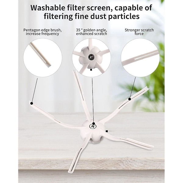 Reservedeler for S5 Max S6 Pure S6 Maxv støvsuger Hoved Sidebørster Hepa-filtre Moppklut