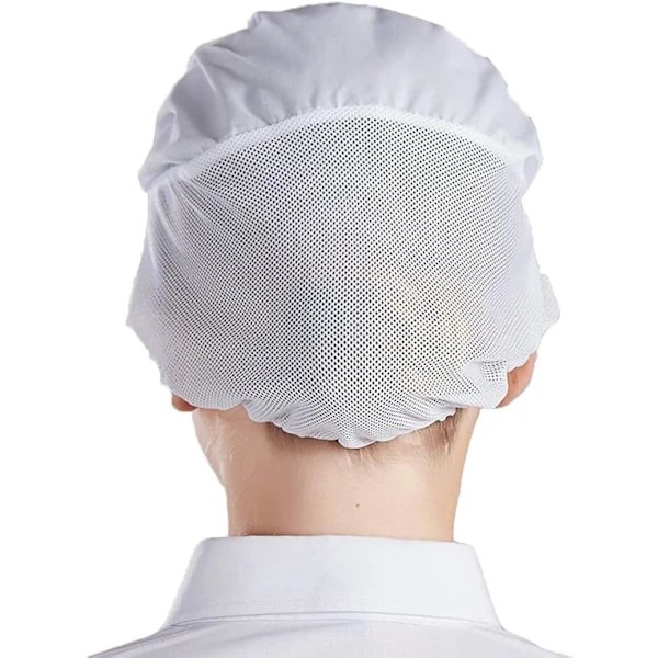 Kockmössa, fabriksmatsal kök, andningsbar, 3-pack vit[CO]
