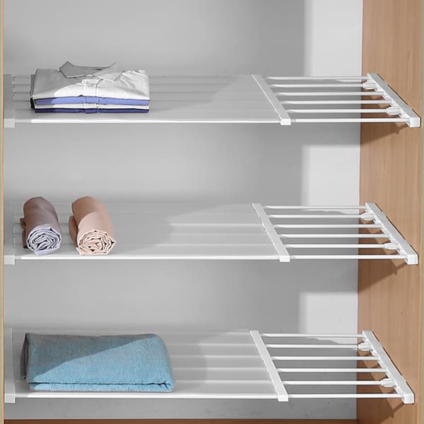 Adjustable Wardrobe Organizer Storage Shelf Wall Mounted Kitchen Shelf Space Saving Wardrobe Decorative Shelves Cabinet Holder