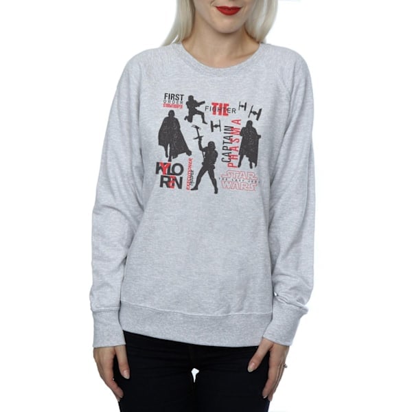 Star Wars Naisten/Tyttöjen The Last Jedi First Order Silhouettes S Harmaa XL
