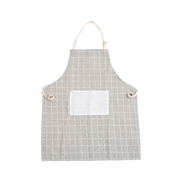 1pcs Cooking Apron Cotton Linen For Adults Lady Women Kitchen Accessory Plaids