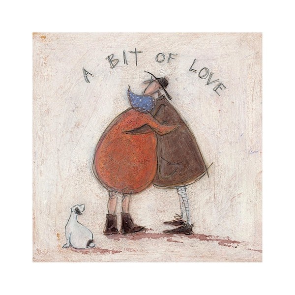 Sam Toft A Bit Of Love Tryk 40cm x 40cm Rosa/Brun/Orange Pink/Brown/Orange 40cm x 40cm