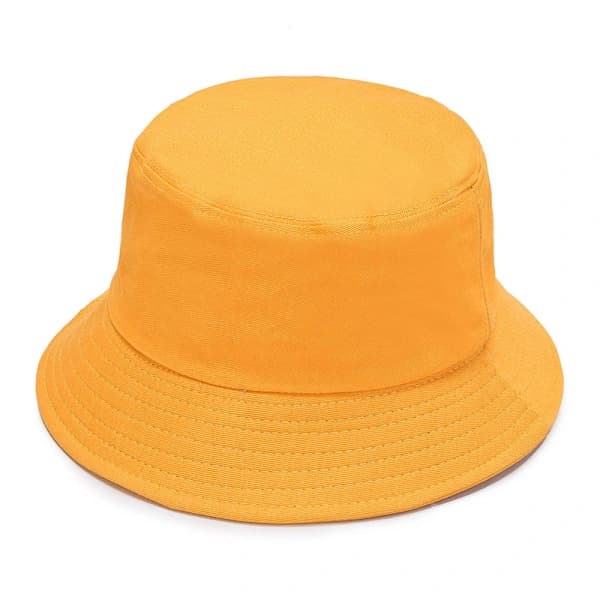 Hinkhatt Unisex Solhatt Ensfarget Herre Dame (Gul)