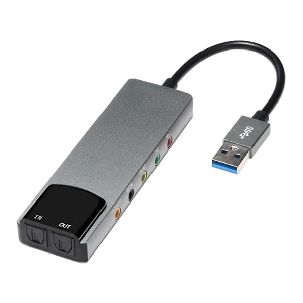 6-i-1, computerlydkort, 5.1, USB-eksternt, lydkort, multifunktionslydkonverter, bærbar computer[co]