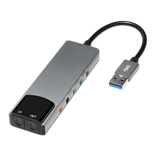 6-i-1, datalydkort, 5.1, USB-eksternt, lydkort, multifunksjonell lydomformer, bærbar datamaskin [co]
