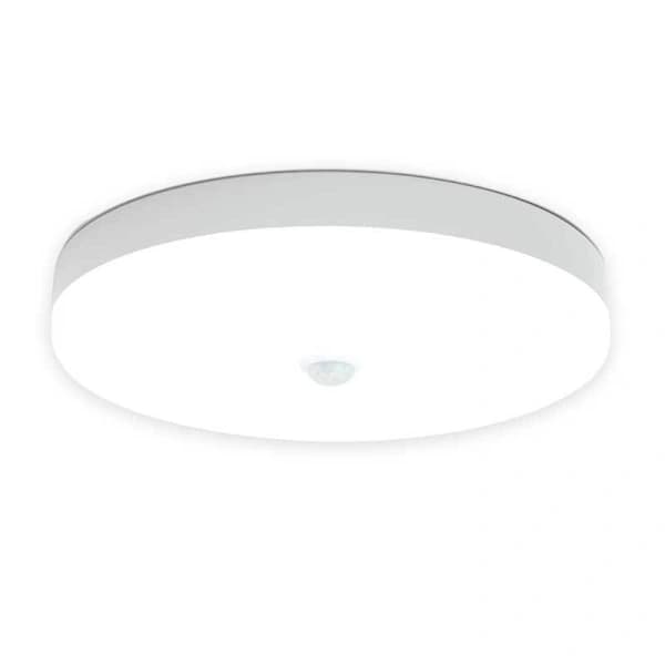 Bevegelsessensor LED-taklampe 12W 6500K, IP56 Vanntett Rund[CO]