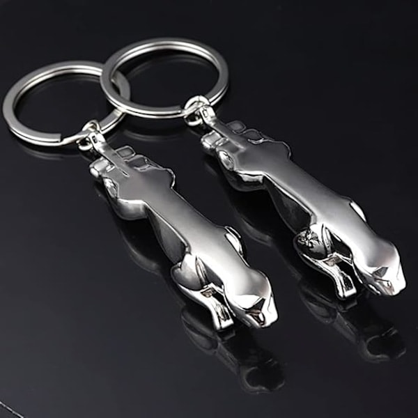Personlighet Dyre Nøkkelringer 2 stk Jaguar Nøkkelring, eativa Metall Nøkkelringer, Nøkkelring Veske Sjarm, Håndveske.