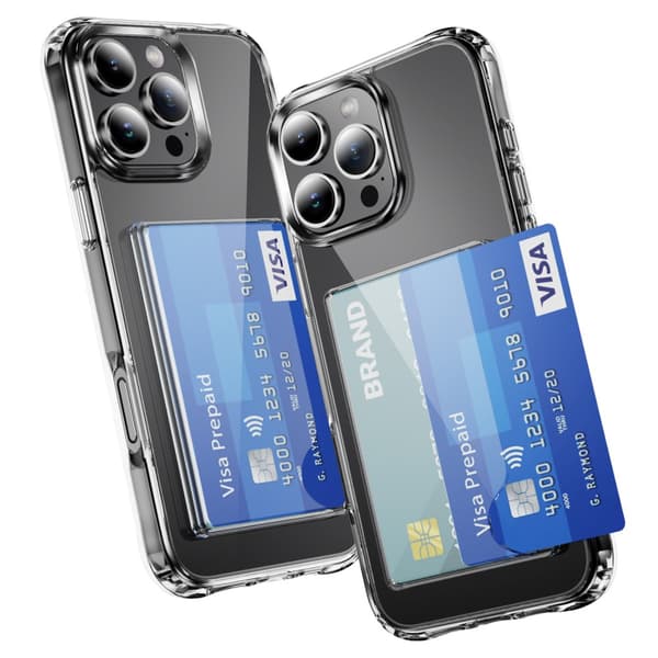 Kuori korttipaikalla iPhone 16 Pro Läpinäkyvä
