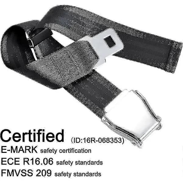 Flybæltesforlænger, E4-certificeret, justerbar fra 15,2 cm til 81,3 cm[CO]