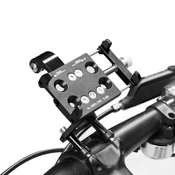 Cykel Aluminiumlegering Telefonholder Styrbeslag Sort[co]