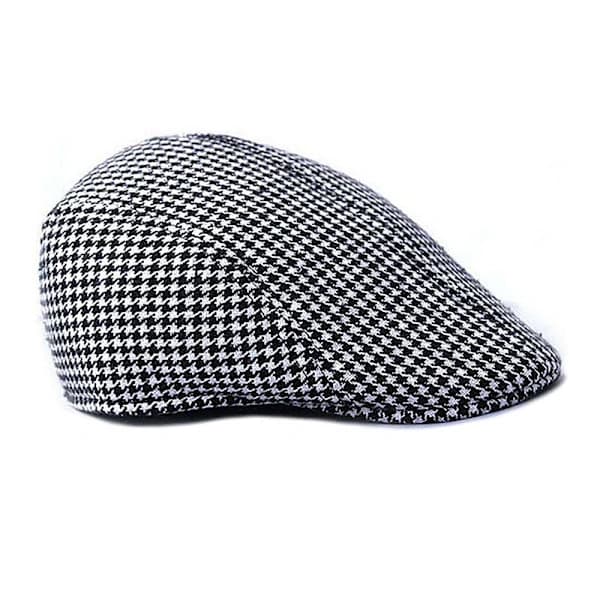 Flat Cap / Gatsby / Gubbkeps Rutig - Ulike Farger Hvit