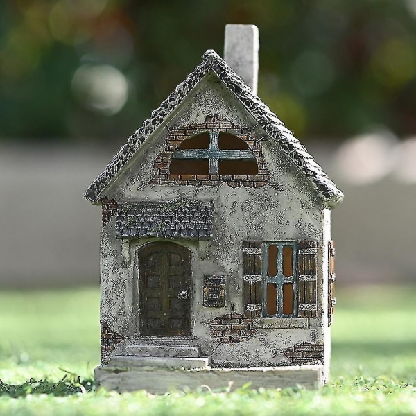 Miniatyr Fehus i trädgården Rustikt Fe Skog Miniatyrbostäder Mini Lanthus