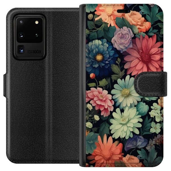 Samsung Galaxy S20 Ultra Pung Etui Blomster
