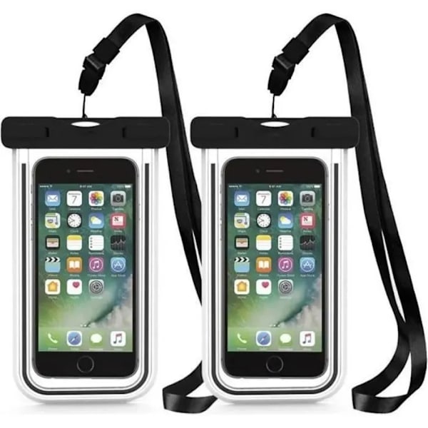 Waterproof Pockets - E.F.CONNECTION - Set of 2 - Black - Compatible with iPhone - Touchscreen Access