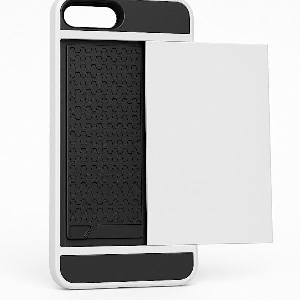 iPhone 7/8 Plus Cover med Kortlomme - Hvid