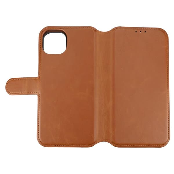 iPhone 15 Plus Wallet Case Magnet Rvelon - Brown Brun brown