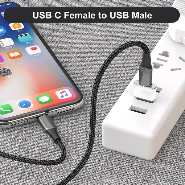 Usb - Usb C -sovitin 2 kpl, C-tyypin naaras Usb A -urosmuunnin laturi Apple Watch Series 7 8, iPhone 11 12 13 14 15 Pro Max -puhelimille