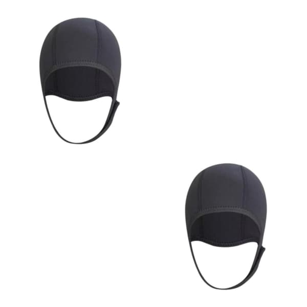 1/2/3/5 Neoprene Diving Cap Protective Ear for Rafting Black 2.5mm black 3mm black 3mm 2Set