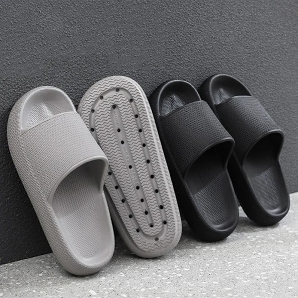 Cloud Tofflor Herre Flip Flops Strand Sandaler Badeværelse Skridsikre Slides Herre Dame Tofflor Indendørssko Mand Løbesko B-Rød 3.6cm 44-45 (passer 43-44)