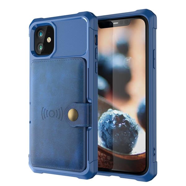 iPhone 12 Mini - Praktisk etui med kortholder Brun