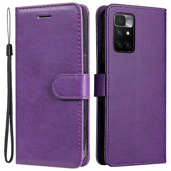 Xiaomi Redmi 10 Etui Solid Læder Lilla