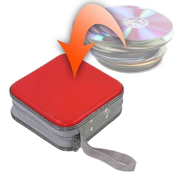 CD Case for 40 Discs, Storage, Hard Plastic, DVD, CD Wallets, Storage Bag