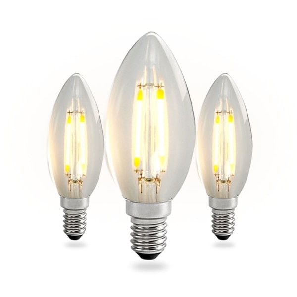 12 stk. E14 Edison Pære, Nuodi LED Lysflamme Antik Amber