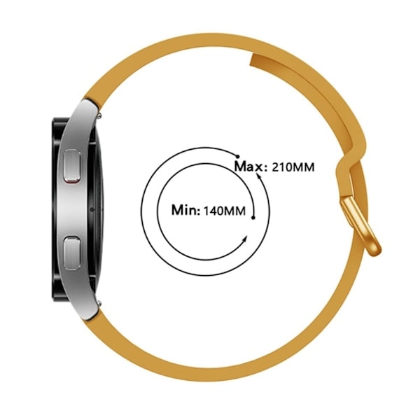 Silikonarmband för Galaxy Watch 4/5/5 Pro/6/7/FE Gul