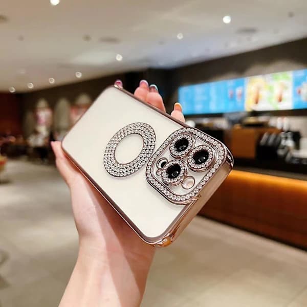 Elektropläterat Diamant TPU-skal för iPhone 15 Pro[co]