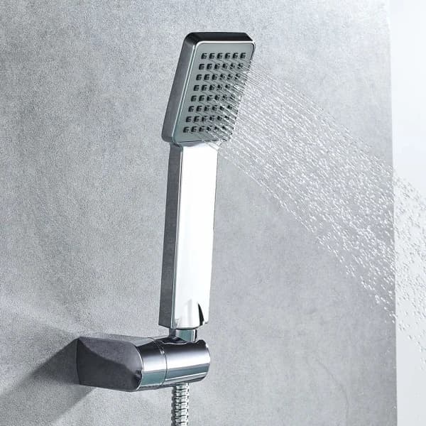 Høytrykksdusjhode, universelt hånddusjhode, økonomisk dusjhode, regndusjhode for badekar, 1/2\" tilkobling, krom[co]