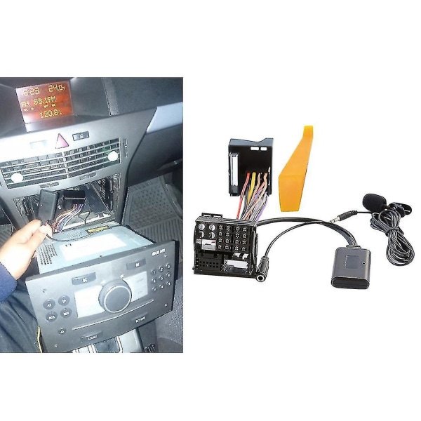 Auton Bluetooth 5.0 Aux-kaapeli Mikrofoni Handsfree Matkapuhelin Ilmainen Soittosovitin Opel Cd30 Mp:lle