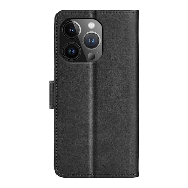 iPhone 15 Pro Etui med Magnetisk Lukning Sort
