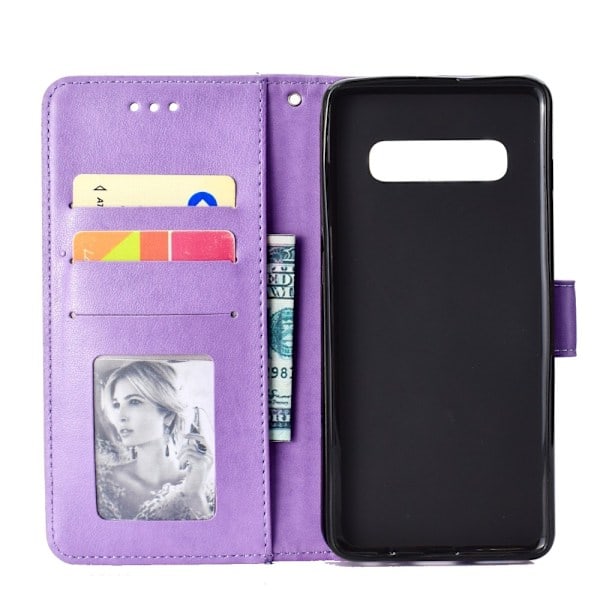 Samsung Galaxy S10 - Mandala Lompakkokotelo - Liila Violetti Liila