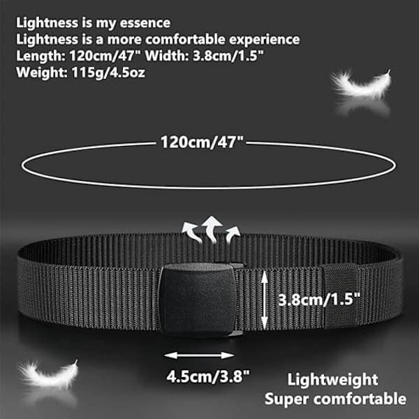 5-pack nylon militärt taktiskt bälte Webbing Canvas utomhus Web Be[CO]