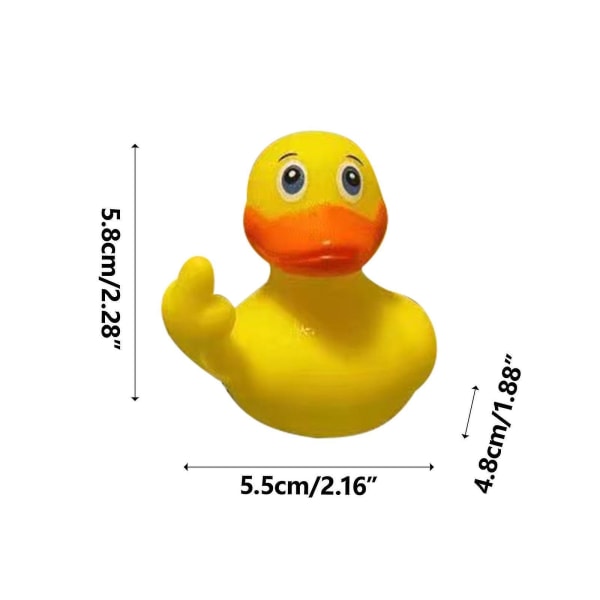 2024 The Middle Finger Flippin' Ducks Middle Finger Små Gule Ender Plast Middle Finger Flipped Ender