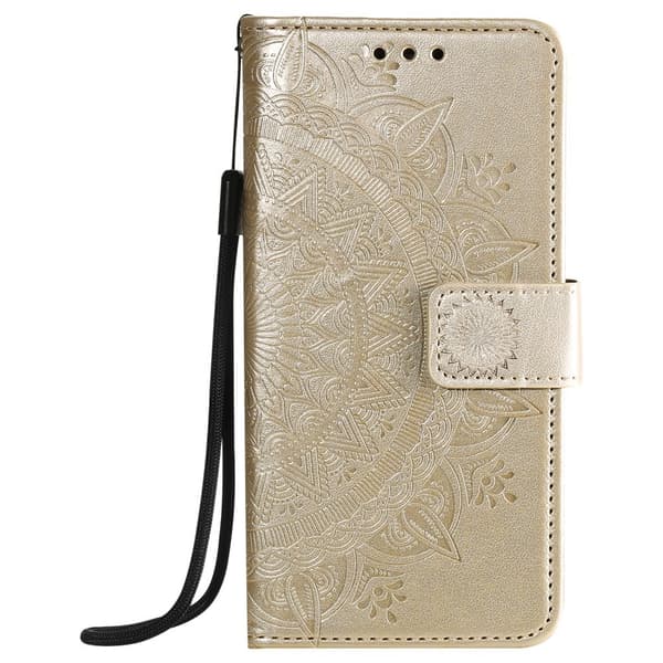 iPhone 12 / 12 Pro - Mandala-kotelo - Kulta Gold Guld