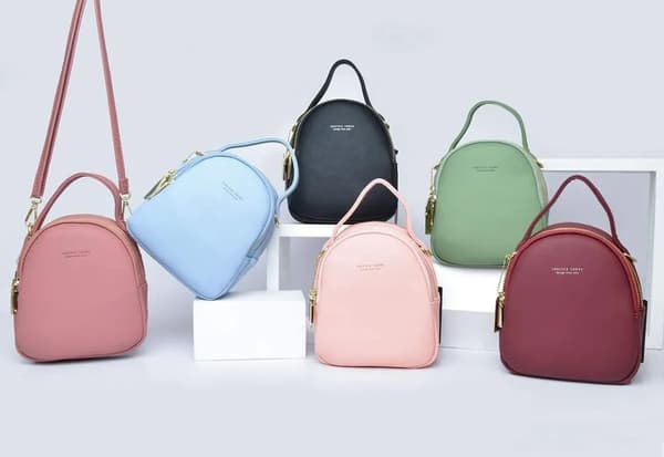Women's Backpack - Cell Phone Bag - Shoulder Bag svart