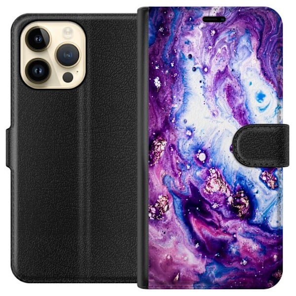 Apple iPhone 14 Pro Max Pung Etui Galaxy Marble