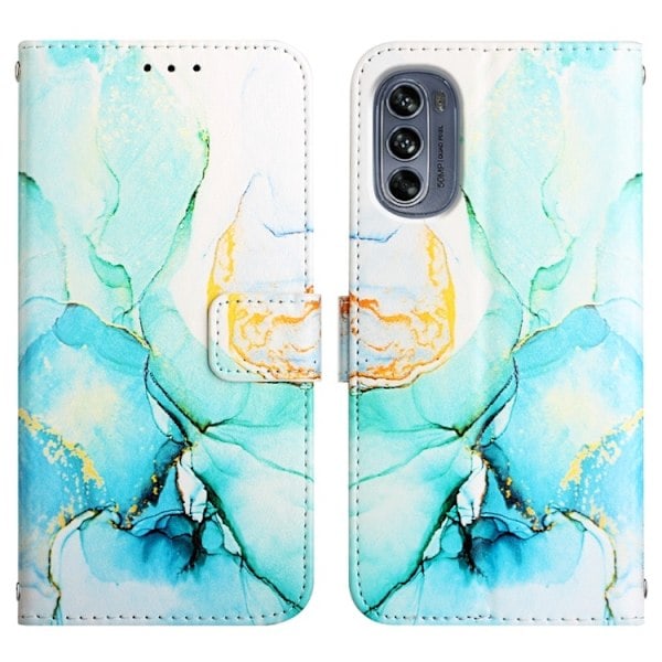 Motorola Moto G62 5G Etui Marmor Grøn