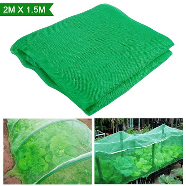 (Slumpmässig gul och grön) (Längd 2*Bredd 1,5M) Insektsäker duk nätmaterial PE+UV[co]